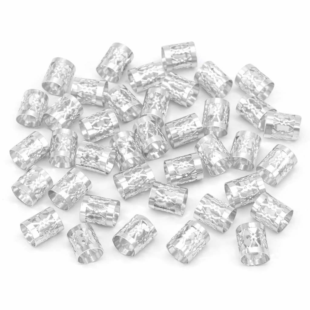 Bagues Pour Cheveux Argentés - Lot de 20