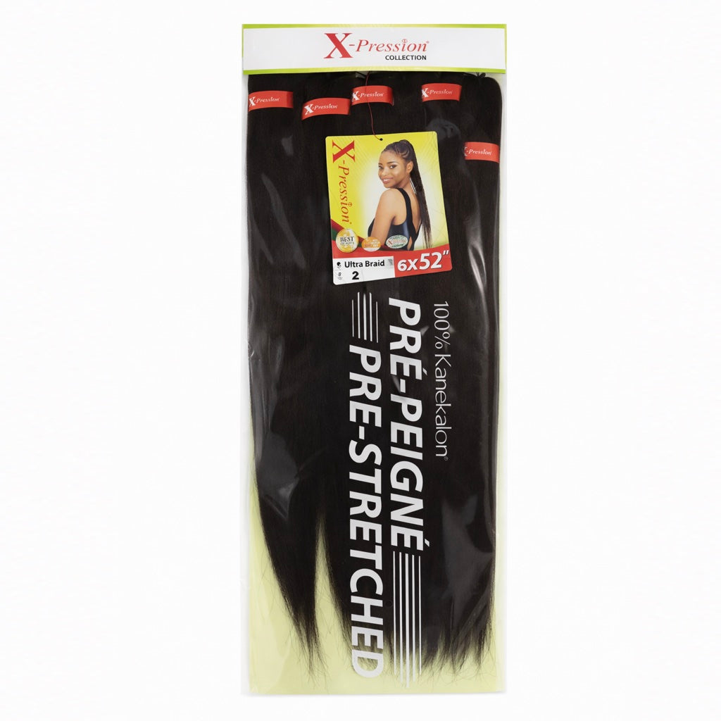 Mèches X-Pression Pré-peignées Couleur Unie - Maxi Pack 6 Bundles