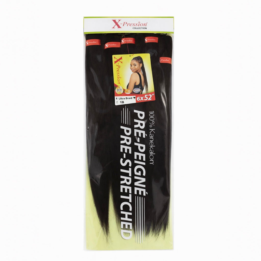 Mèches X-Pression Pré-peignées Couleur Unie - Maxi Pack 6 Bundles