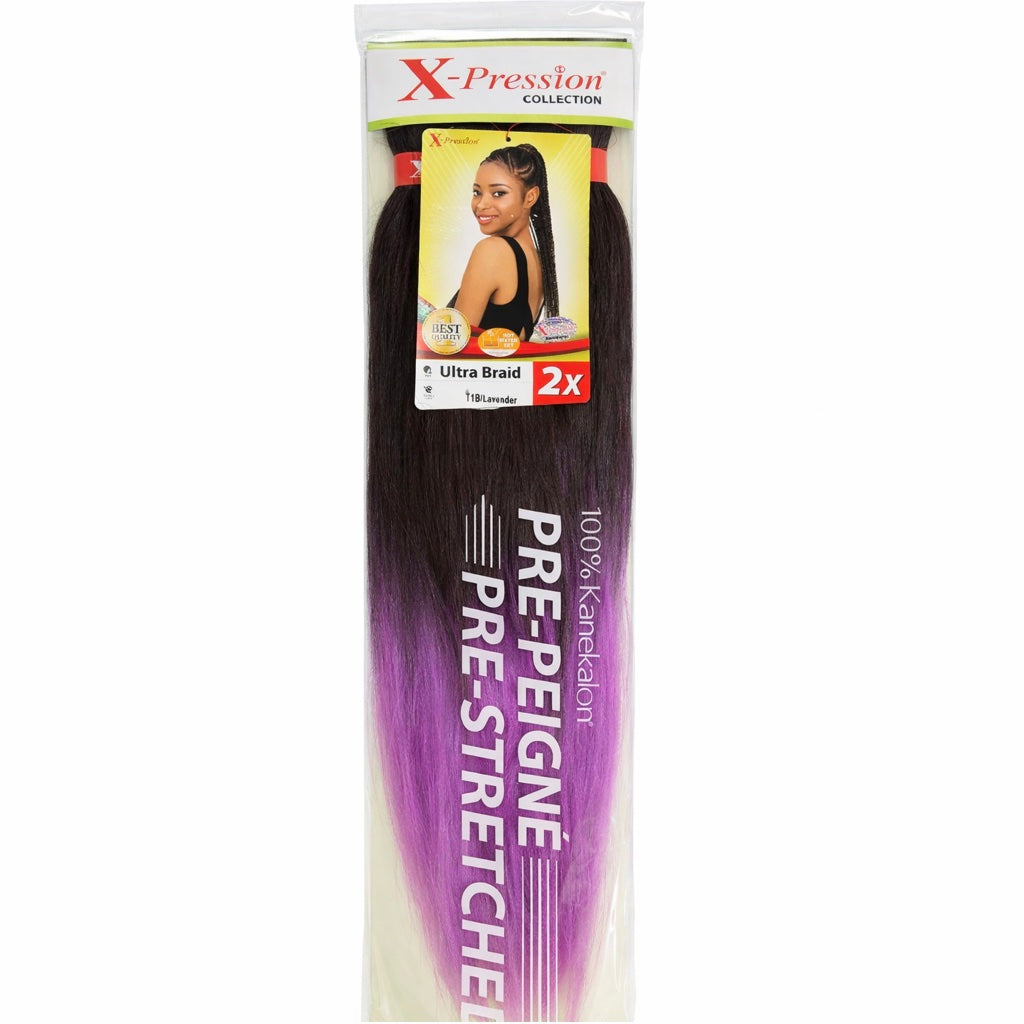Mèches X-Pression Pré-peignées Double Couleur - 2 Bundles