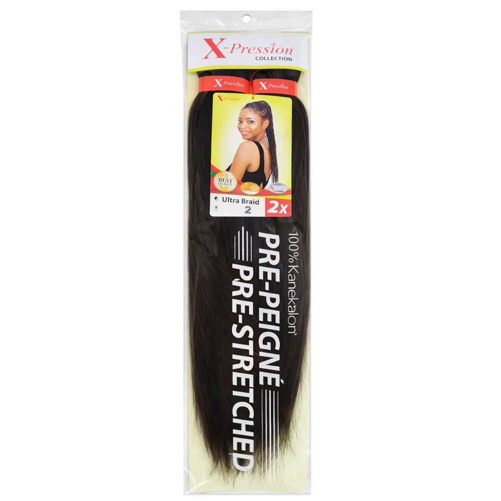 Mèches X-Pression Pré-peignées Couleur Unie - 2 Bundles
