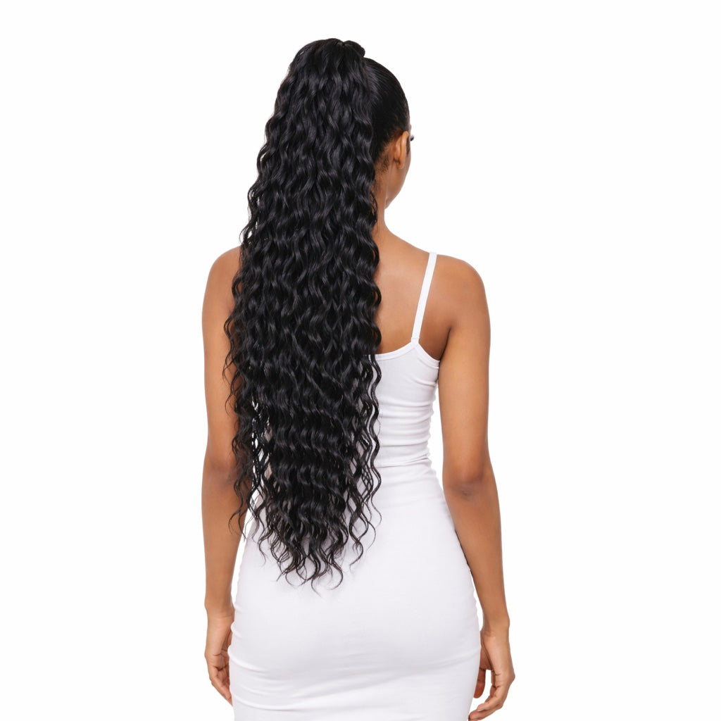 Postiche Queue-de-Cheval Deep Wave "Mila Combi 26 " – Volume & Ondulations Naturelles