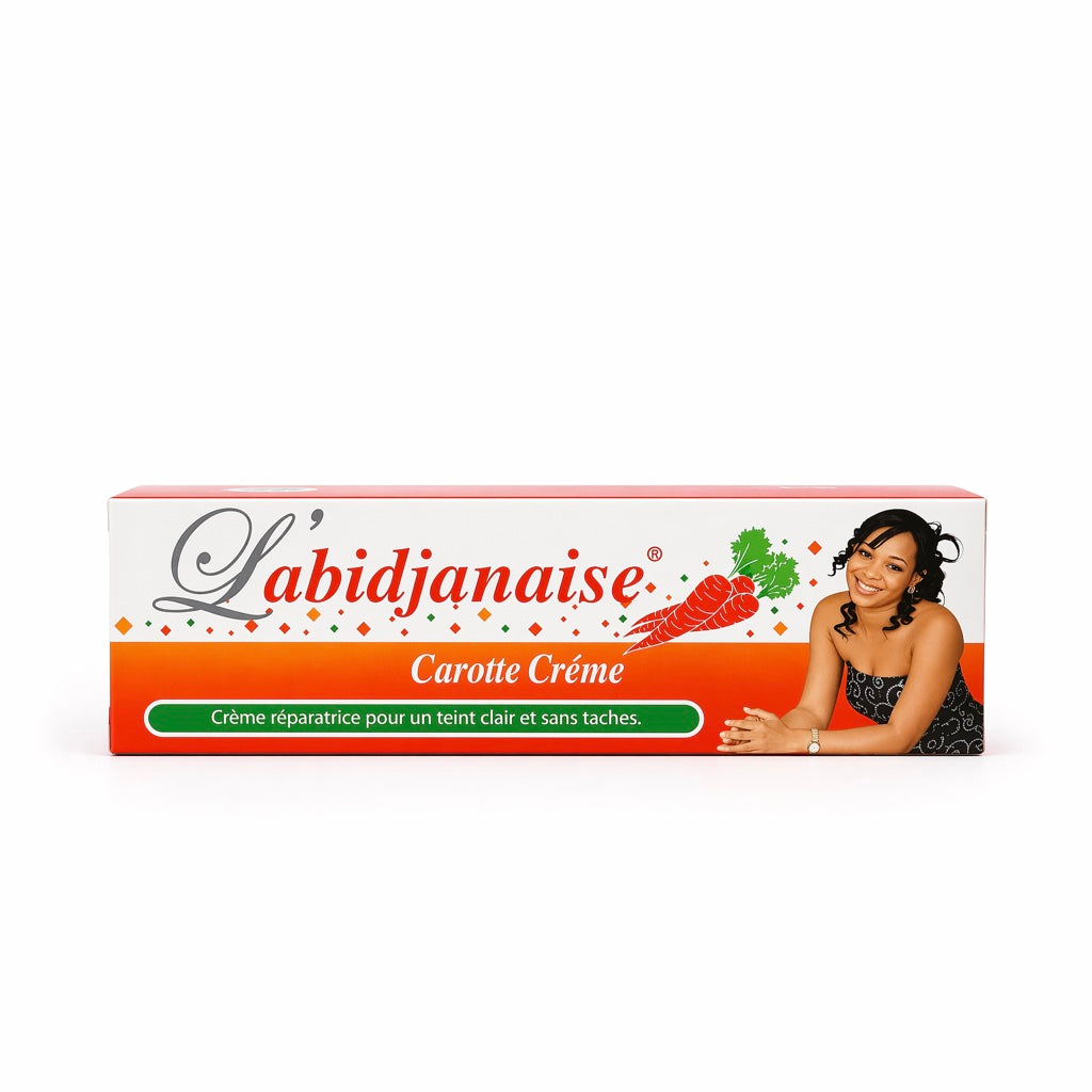 L'Abidjanaise – Crème Réparatrice à la Carotte 50ml – Teint Clair & Net