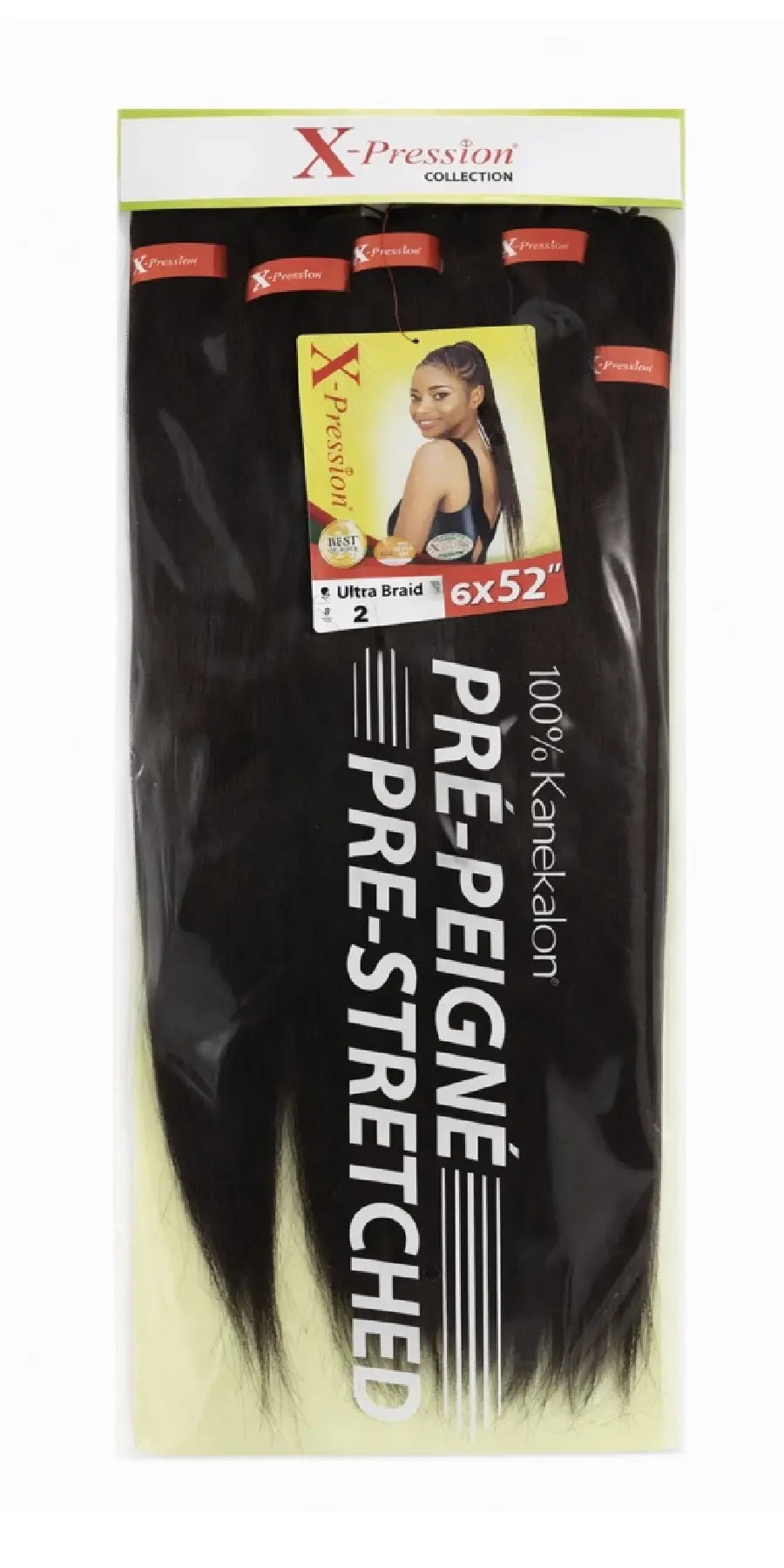 Mèches X-Pression Pré-peignées Couleur Unie - Maxi Pack 6 Bundles