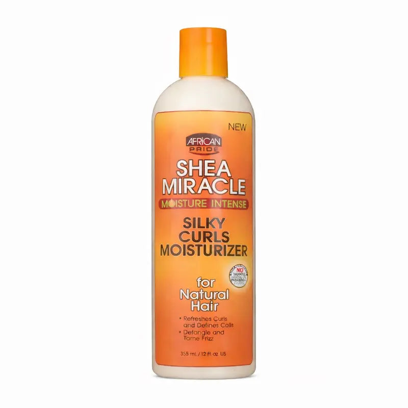 Flacon d'hydratant capillaire soyeux African Pride Shea Butter Miracle