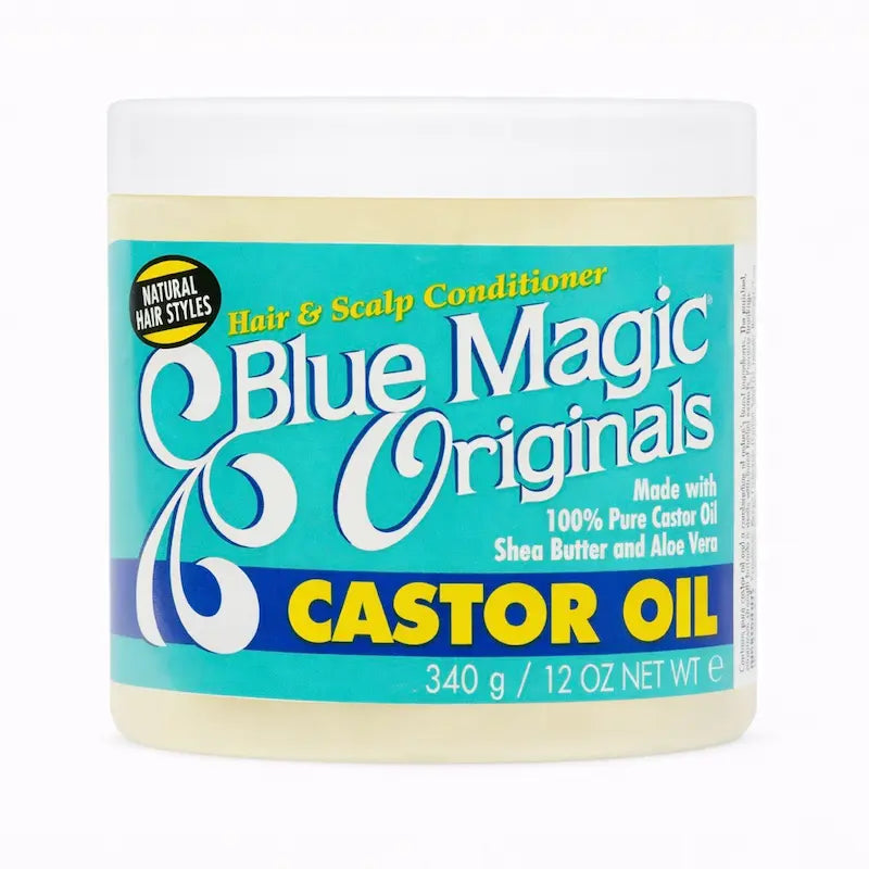 Pot de pommade capillaire Blue Magic Castor Oil (pot jaune) 340g