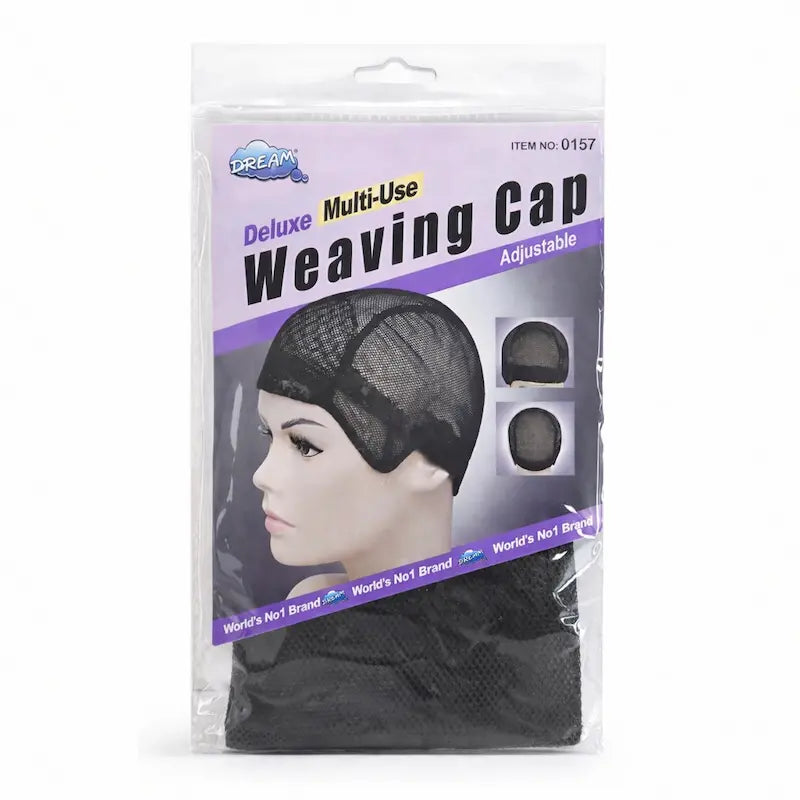 Bonnet de tissage noir extensible pour confection de perruques