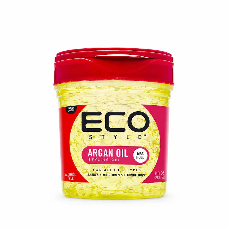 Définition des boucles et brillance soyeuse avec le gel Eco Style Argan.