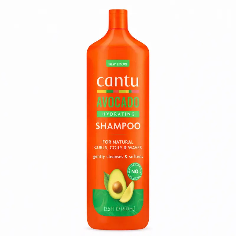 Bouteille de shampoing hydratant à l'avocat Cantu sans sulfates