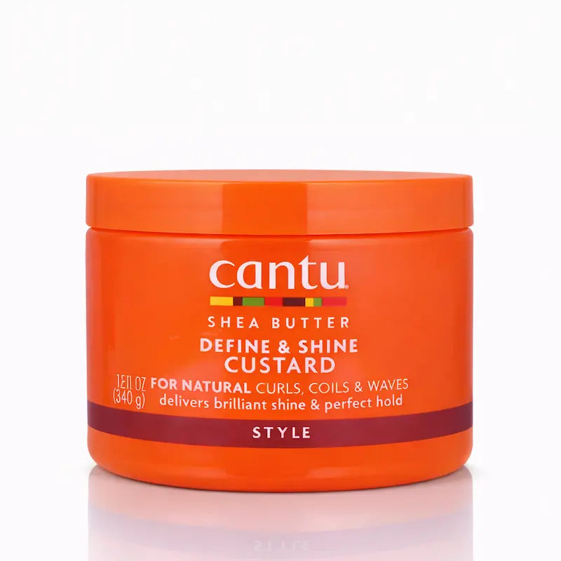 Pot de gelée de définition et brillance Cantu Define & Shine Custard.