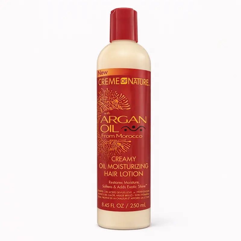 Flacon de lotion hydratante Creamy Oil Creme of Nature à l'huile d'argan.