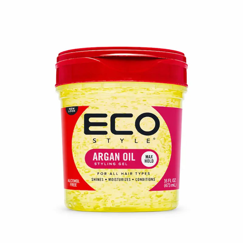 Définition des boucles et brillance soyeuse avec le gel Eco Style Argan.