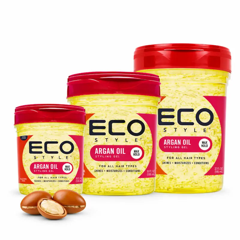 Pot de gel Eco Style à l'huile d'Argan du Maroc (couvercle rouge)