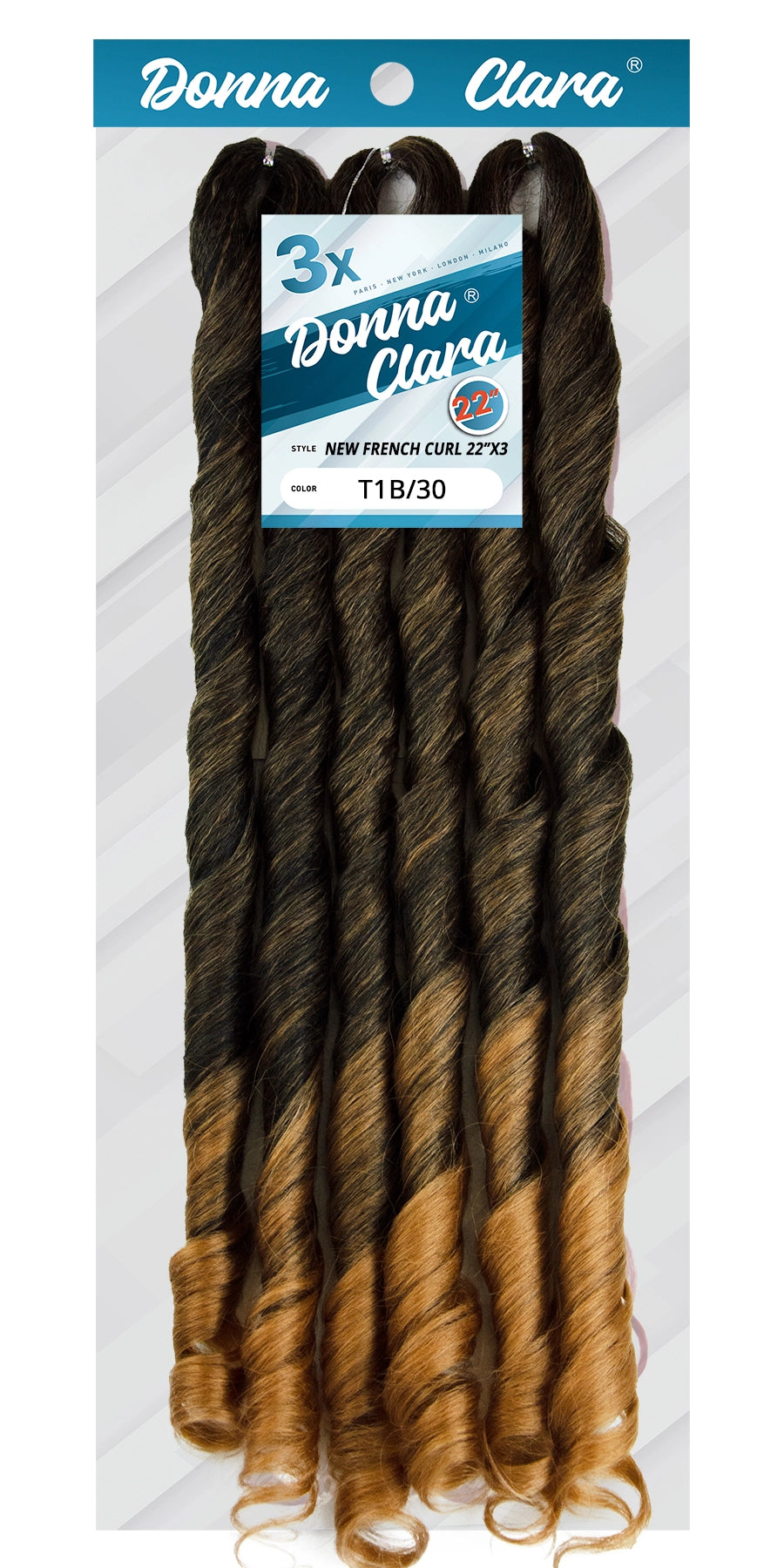 Donna Clara New French Curl 3x22 mèches bouclés