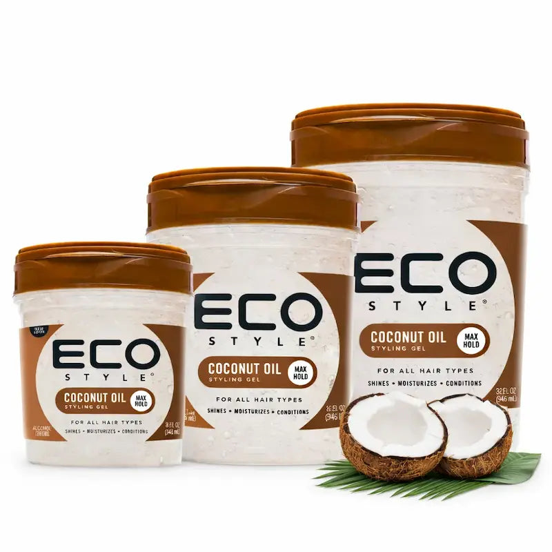 Pot de gel coiffant Eco Style Coconut Oil à l'huile de noix de coco