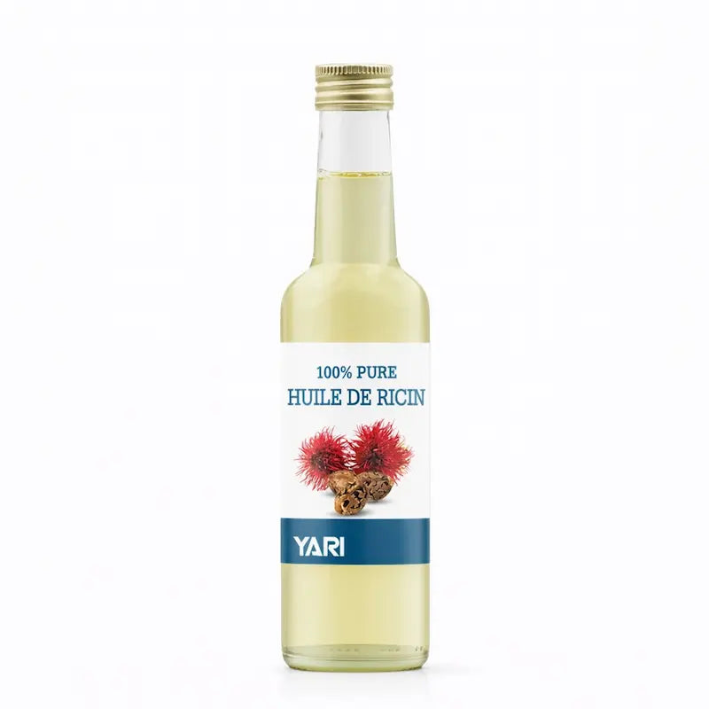 Flacon d'huile de Ricin pure 100% naturelle Yari pour cheveux, cils et ongles.