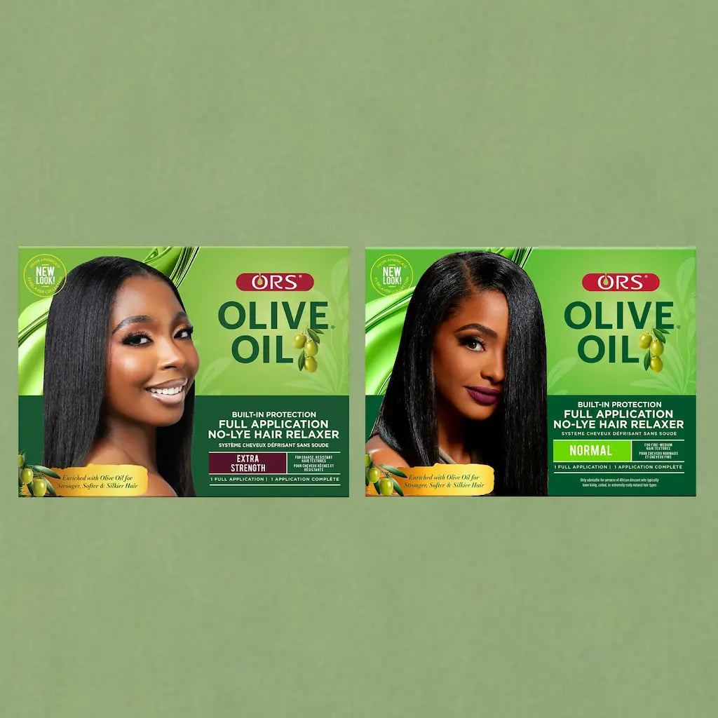 Boîte complète du kit de défrisage ORS Olive Oil Built-In Protection