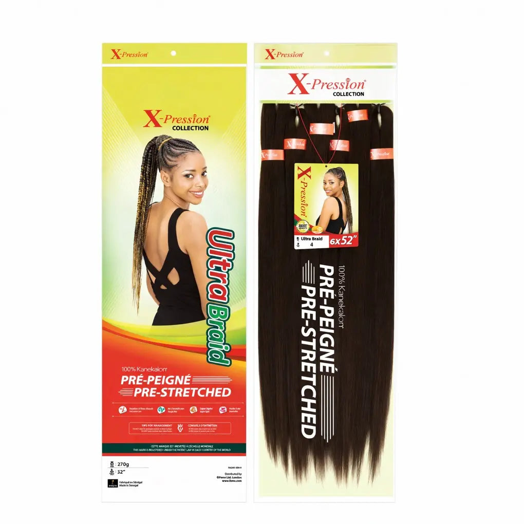 Lot de 6 paquets de mèches X-Pression pré-étirées