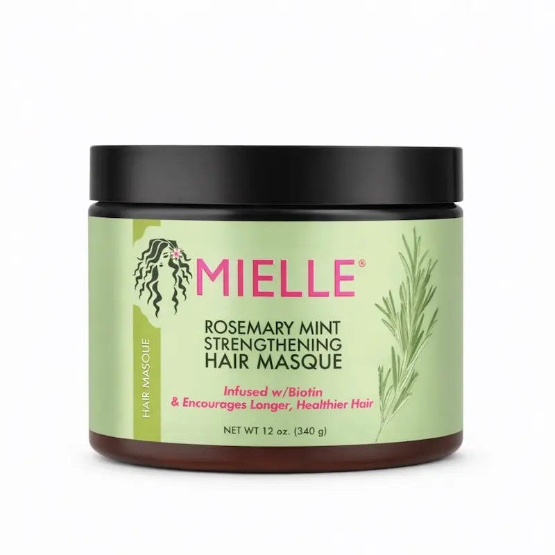 Pot de masque fortifiant Mielle Organics au romarin et à la menthe