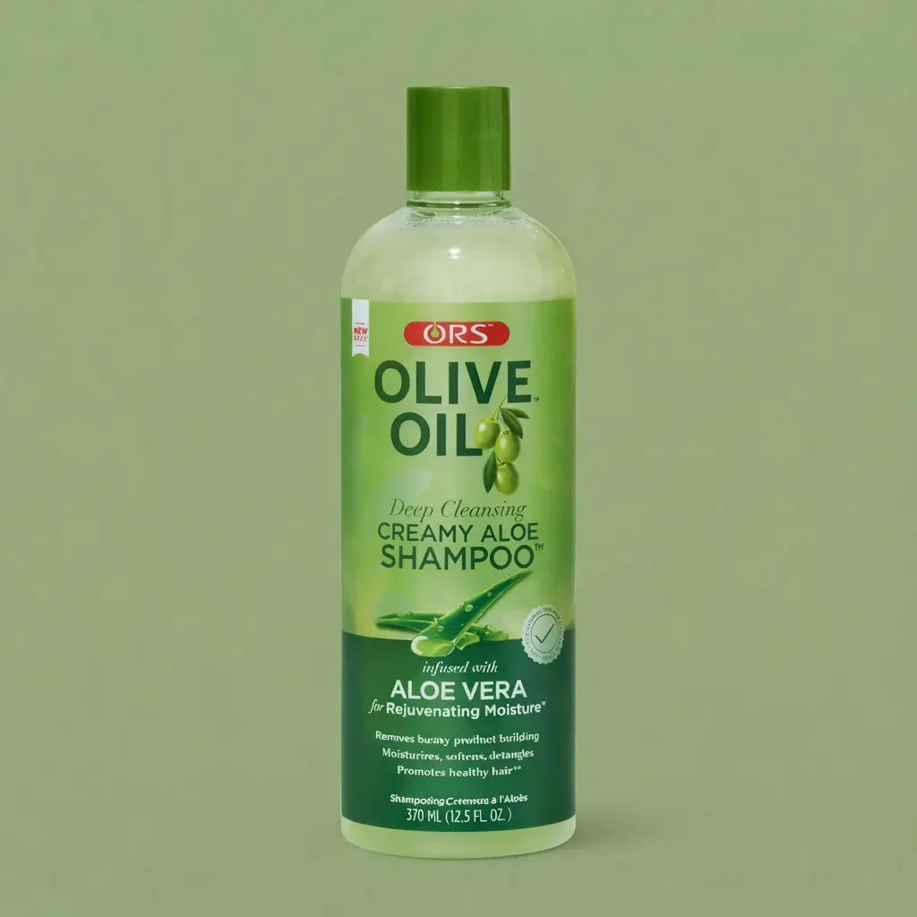 Flacon de shampoing crèmeux ORS Olive Oil et Aloe Vera 370ml