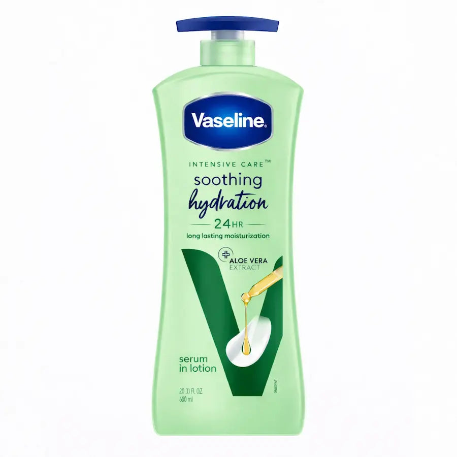Lait hydratant Vaseline Intensive Care Aloe Soothe format 600ml.