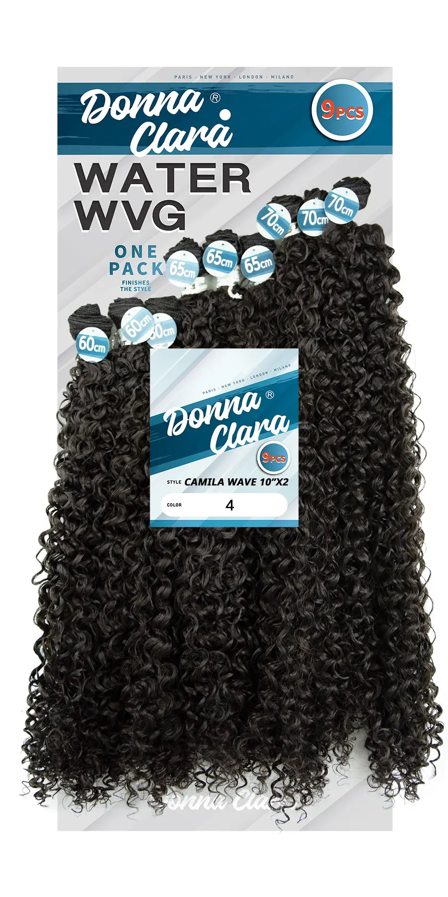 Donna Clara Tissage Bouclés WATER WVG 9pcs 14, 16, 18
